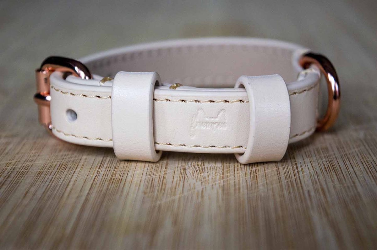 Friempies leren halsband sand | S