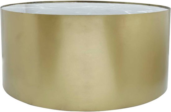 PTMD Mizza Ronde Koffietafel - H40 x Ø90 cm - Ijzer - Goud