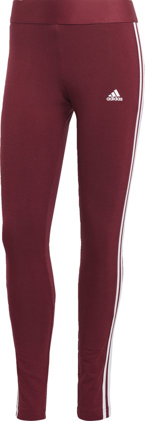 adidas Sportswear LOUNGEWEAR Essentials 3 Stripes Legging Dames Bordeaux S extra lang bol
