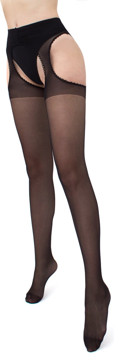 Goedkoopste Giulia - Love 20den Sheer Panty met open kruis - 2 kleuren