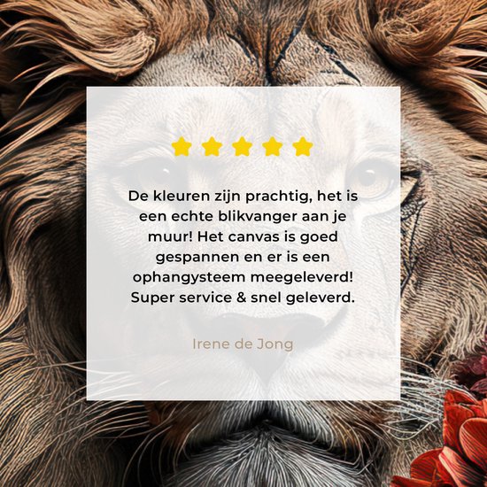 Peinture sur toile 120x80 cm - Fleurs de lion - Accessoires de décoration de chambre - Peintures animaux de salon - Décoration murale chambre - Décoration murale cuisine - Toile murale intérieur - Décoration maison