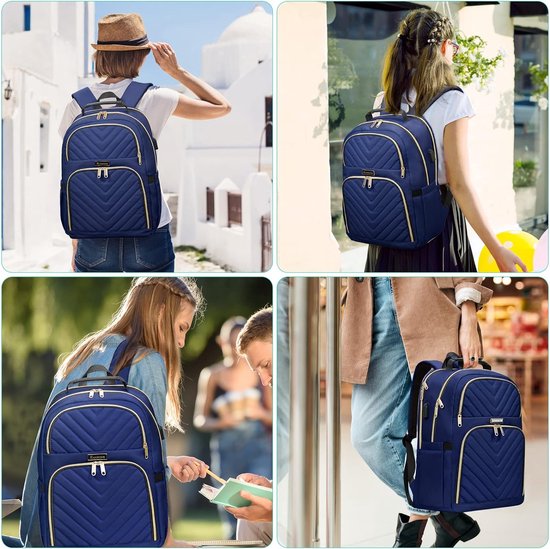 MOSZ Maren Laptop Rugzak - 15.6 laptopvak - aubergine