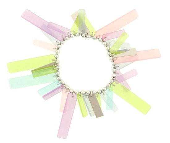 Behave Ladies bracelet à breloques élastique couleurs pastel 22cm