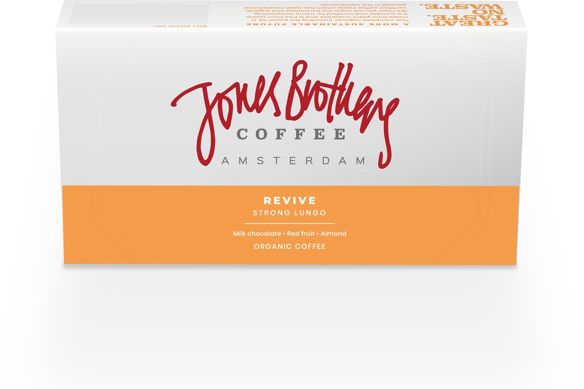 Jones Brothers Coffee composteerbare koffiecups Revive - 12 x 10 cups