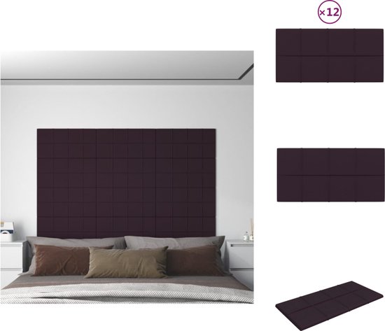 vidaXL Wandpanelen - Trendy - Wanddecoratie - 60 x 30 cm - Paars - Wandpaneel
