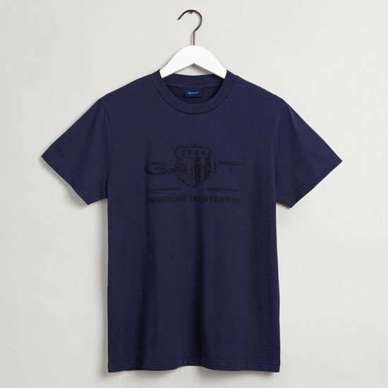 Gant D1 Tonal Archive Shield T-Shirt Manche Courte Blauw S Homme