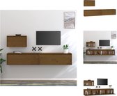 vidaXL Televisiekasten - Trendy en praktisch design - Massief grenenhout - Geschikt voor boeken en decoratie - Eenvoudig schoon te maken - Kleur- honingbruin - Montage vereist - 3 varianten beschikbaar- 60x30x35cm / 100x30x35cm - vidaXL - Kast