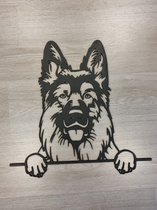 LBM Herders hond decoratie klein-zwart