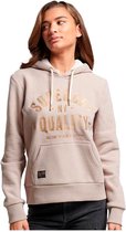 Superdry Luxe Metallic Logo Capuchon Beige L Vrouw