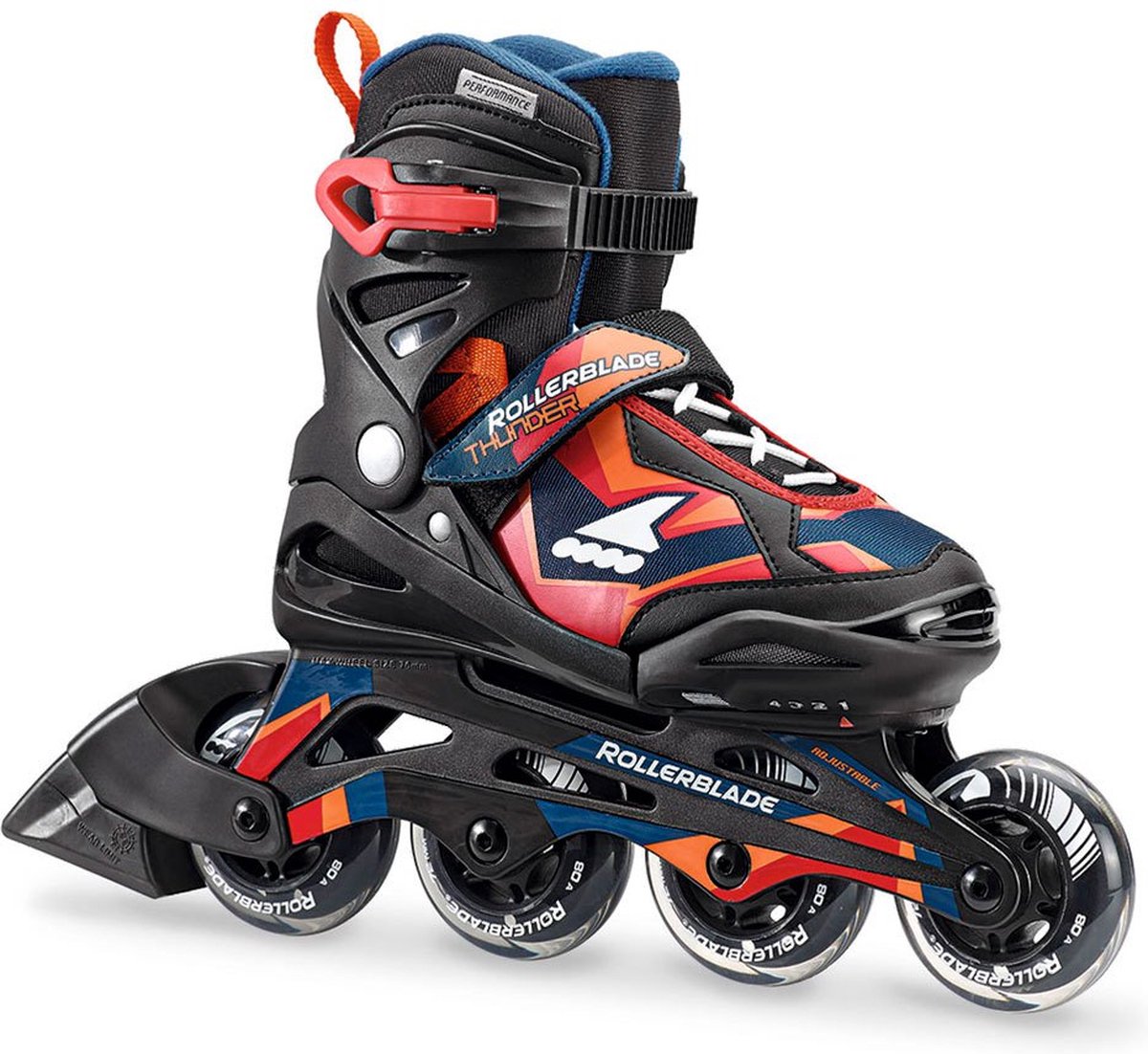 Rollerblade Thunder Sc Inline Skates Veelkleurig 1/2 Kinderen Zwart