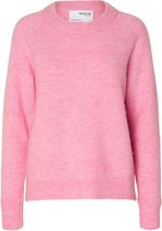 Selected Lulu O Nek Sweater Roze M Vrouw