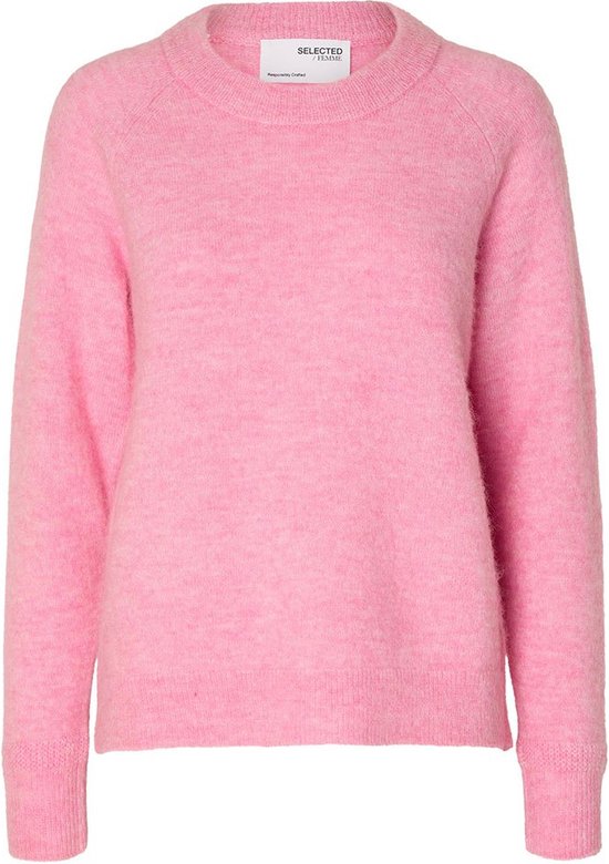 Selected Lulu O Nek Sweater Roze M Vrouw