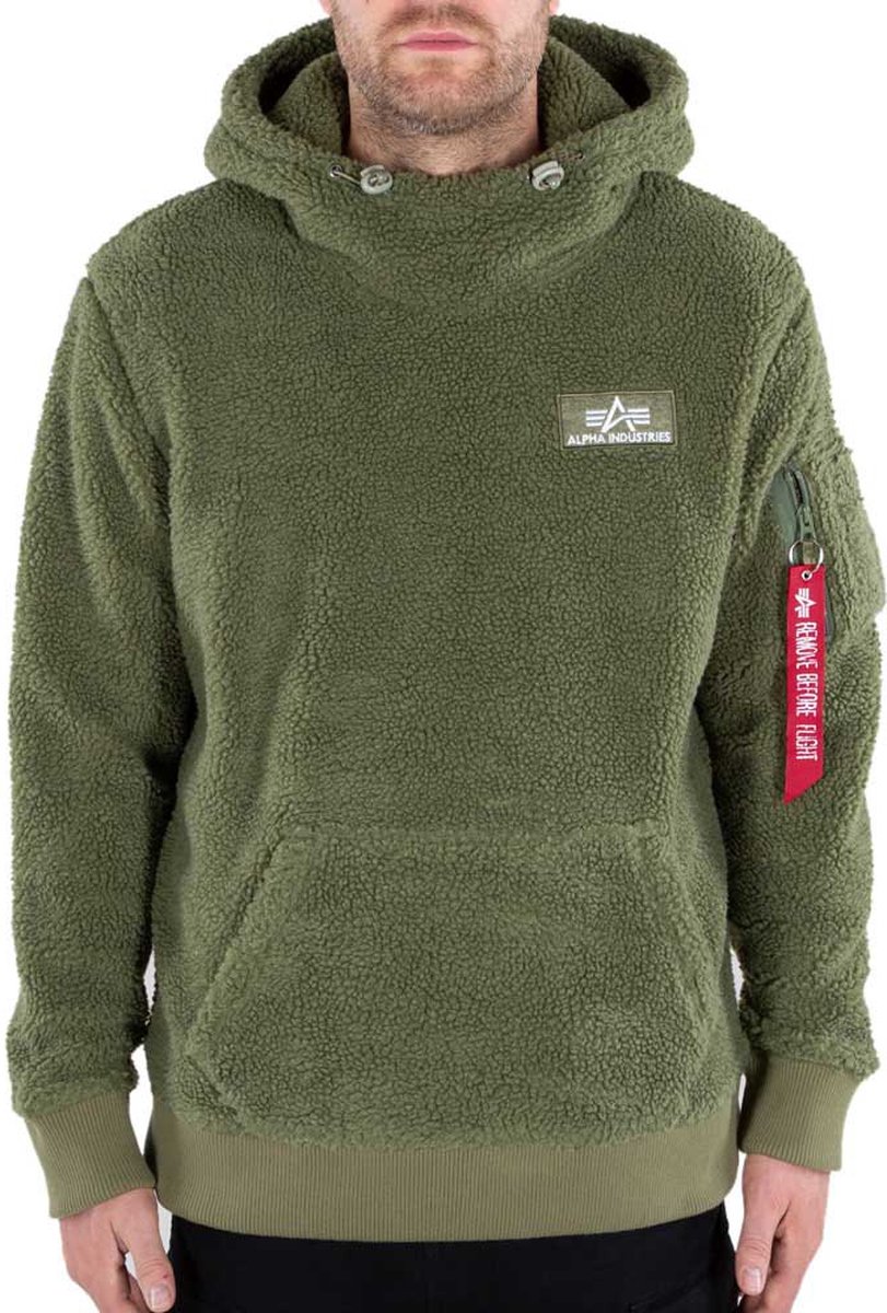 Alpha Industries Sweatshirt Teddy Hoody Sage-Green-M