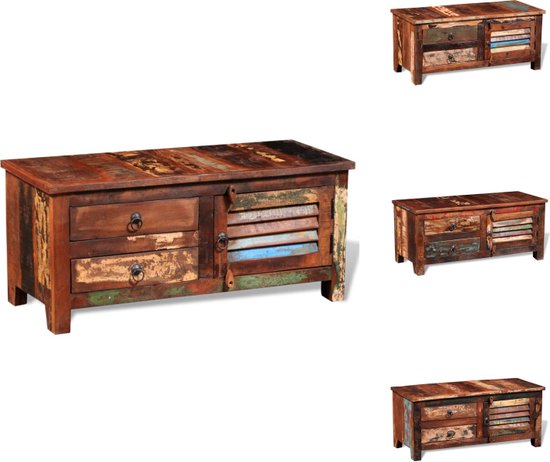 VidaXL Tv-meubel 110x35x48 cm gerecycled massief grenenhout bruin kopen? Vergelijk de beste