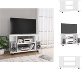 vidaXL Tv-meubel 4 Open Schappen - 80 x 40 x 40 cm - Gemaakt van Spaanplaat - Wit - Kast