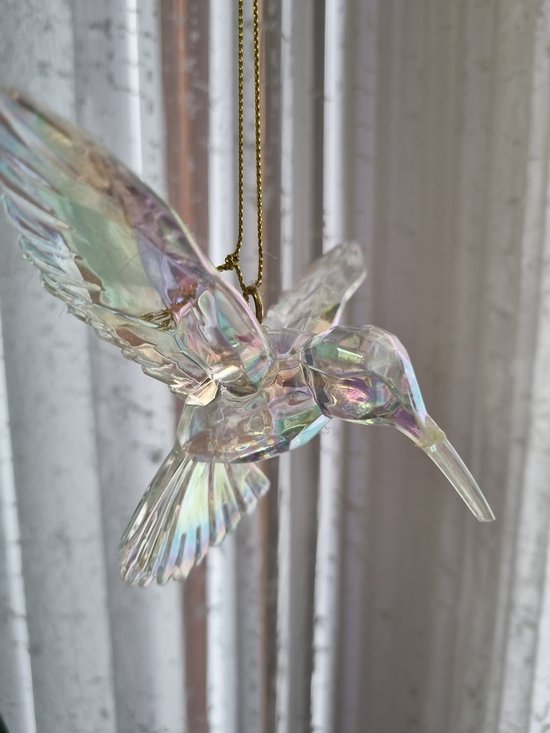 Kerstdecoratie Kolibri, , acryl, kristalfacetten, 8 cm