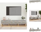vidaXL TV-meubel Betongrijs 150 x 34.5 x 30 cm - Stevig bewerkt hout - Voldoende opbergruimte - Kast