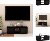 vidaXL tv-meubel - Hifi kast - 110 x 30 x 40 cm - Zwart - Massief grenenhout - Kast