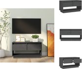 vidaXL Zwevend Tv-meubel - 74 x 34 x 40 cm - Grijs - Massief grenenhout - Kast