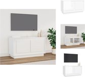 vidaXL TV-meubel - TV-meubel - 80x35x45 cm - Hoogglans wit - Kast