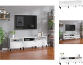 vidaXL TV-kast Classic - hout - 150 x 30 x 44.5 cm - wit - Kast