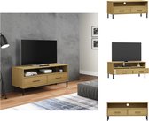 vidaXL OSLO TV-kast - 106 x 40 x 46.5 cm - Massief grenenhout - 2 lades - Kast