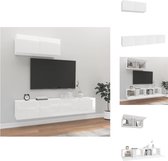 vidaXL TV-meubelset - Hoogglans wit - 80 x 30 x 30 cm - 3 stuks - Kast