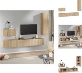 vidaXL TV meubel set Sonoma eiken - 2x 100x30x30cm - 1x 60x30x30cm - 1x 30.5x30x110cm - Kast