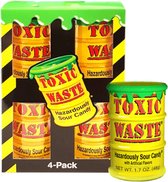 Toxic Waste - Sour Candy 4 Pack assorted drum - Zuur Snoep - Amerikaans