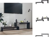 vidaXL Industriële Televisiemeubel - 180 x 30 x 43 cm - Hoogglans Grijs - Kast