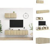 vidaXL Tv-meubelset - Sonoma Eiken - 80 x 30 x 30 cm - 3 x tv-meubel - Kast