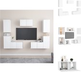 vidaXL Tv-meubel - Trendy - Televisiekast - 60 x 30 x 30 cm - Kleur- wit - Kast
