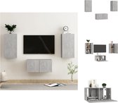 vidaXL Tv-meubel - Betongrijs - 60 x 30 x 30 cm - Spaanplaat - Kast