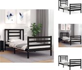 vidaXL Bed Massief Grenenhout - Bedframe - Afmeting- 205.5 x 95.5 x 100 cm - Bed