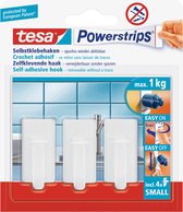 6x Tesa Powerstrips haken small - Klusbenodigdheden - Huishouden - Verwijderbare haken - Opplak haken 6 stuks