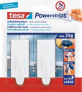 4x Tesa Powerstrips haken large trend - Klusbenodigdheden - Huishouden - Verwijderbare haken - Opplak haken 2 stuks
