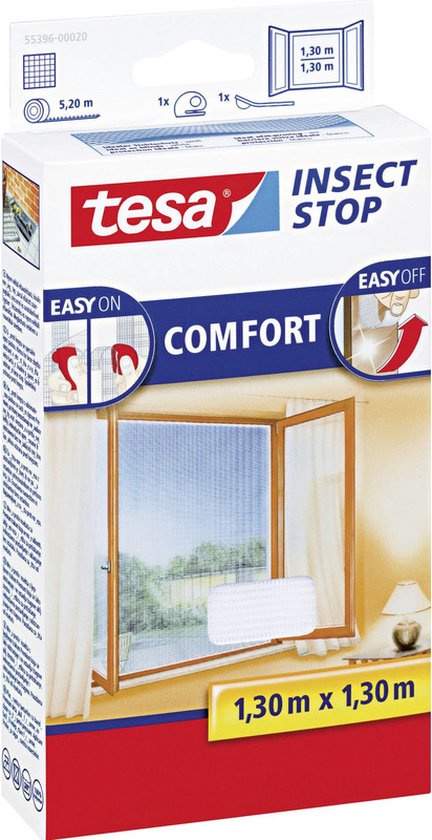 Tesa Comfort - Raamhor - 130x130 cm - WIT - Tesa