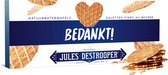 Jules Destrooper Natuurboterwafels koekjes in geschenkdoos - "Bedankt!" - 100g