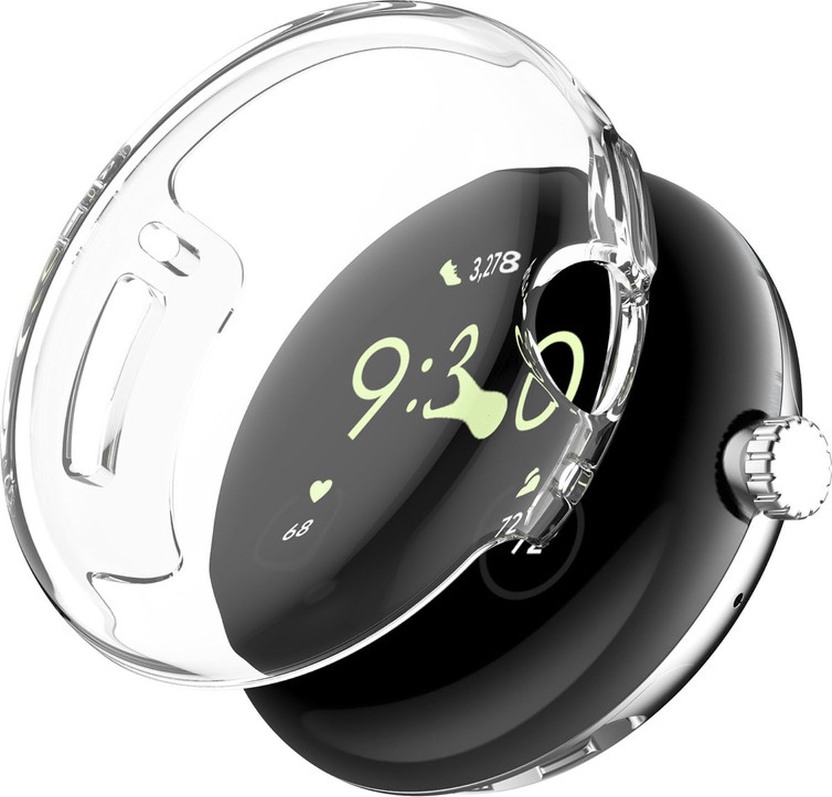 Watch case screenprotector - hoesje - geschikt voor Google Pixel Watch 2 - transparant