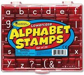Tampons alphabet lettres minuscules et signes de ponctuation (34 pièces)