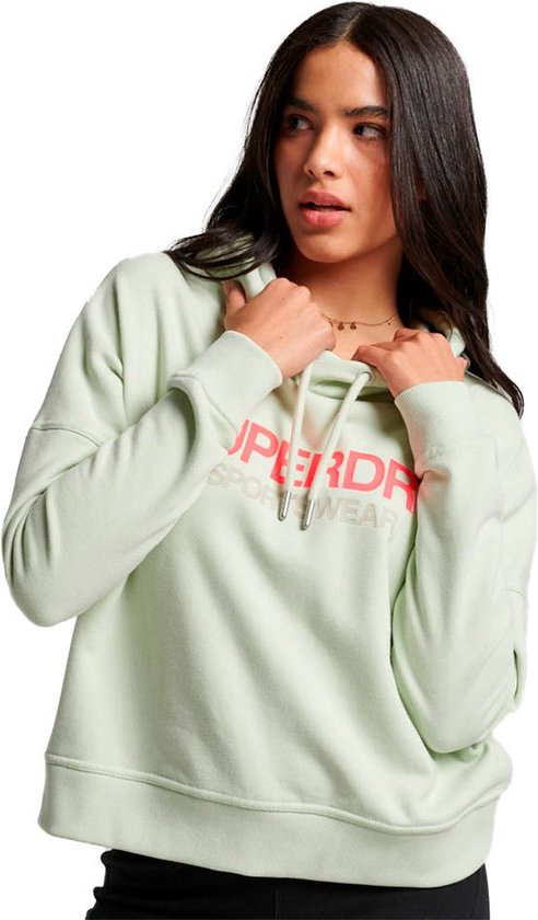 Superdry Sportswear Logo Relaxed Tee - T-Shirt Donna Fit Regolare - Colore Fusion Coral - 100% Cotone - Casual E Sportiva