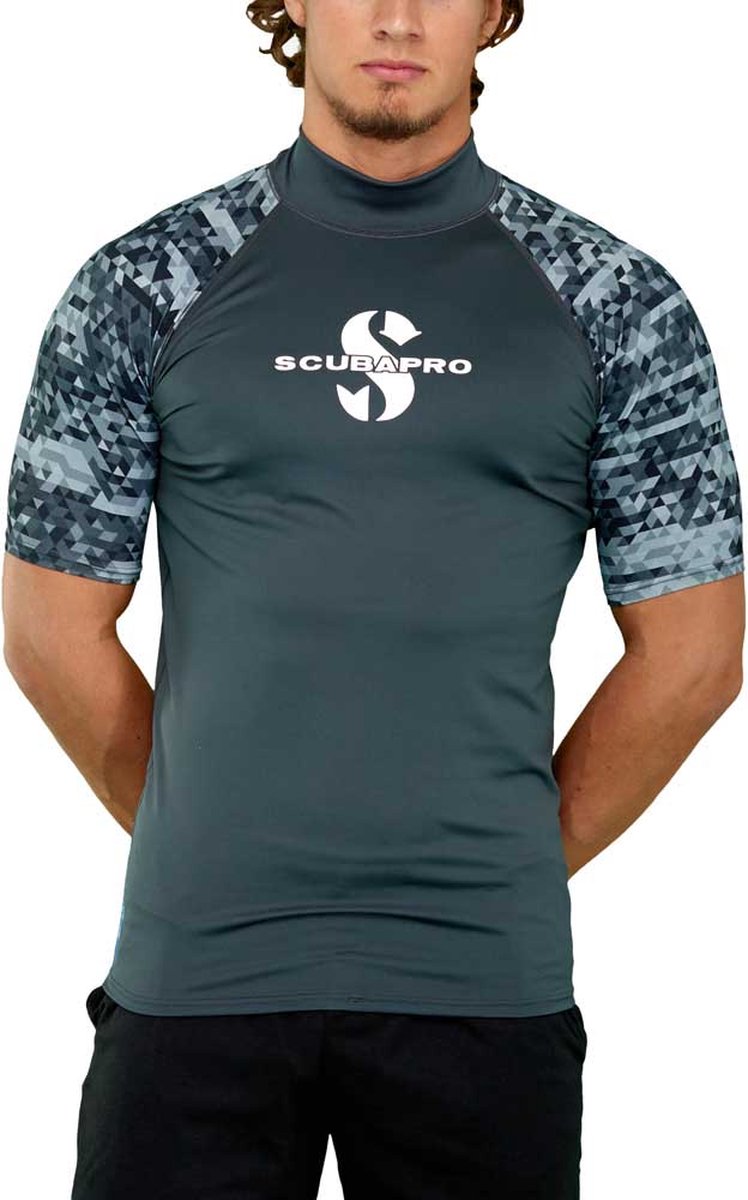 Scubapro Upf 50 Rash Guard Korte Mouw Rash Guard Grijs L Man