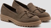 Dames Loafers & Espadrilles - Suedine - Camel - Maat 40