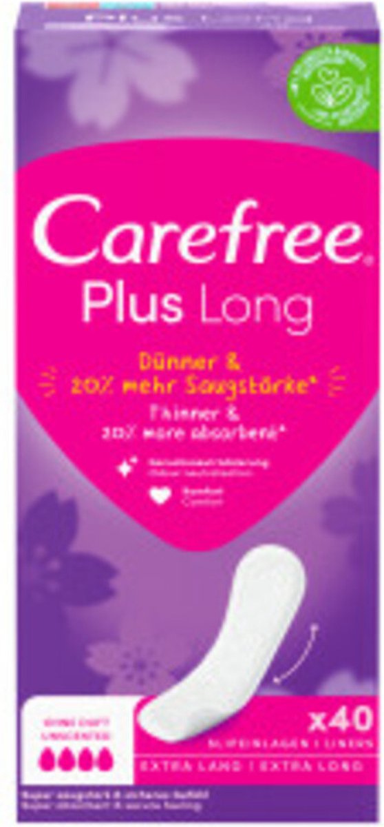 Goedkoopste Carefree Long Plus 40 stuks