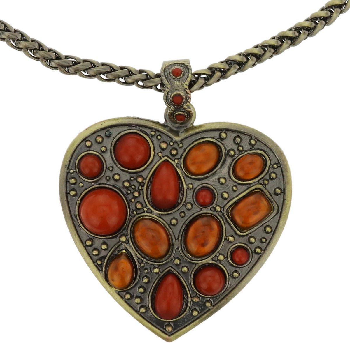 Behave Antiek goud-kleurige ketting met hart hanger