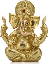 8 Inch Ganesha Beelden Groot, Ganesh Beelden Hindoe Olifant Beeld, Indiase God Heer Ganesh Beeld, Heer Zegen Huisdecoratie (Goud)