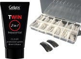 Gellex- Twin Polygel Clear 30 ml incl. Gratis Dual Nageltips 120st - Geschikt voor UV & LED lamp - Gellak - Polygel Nagels