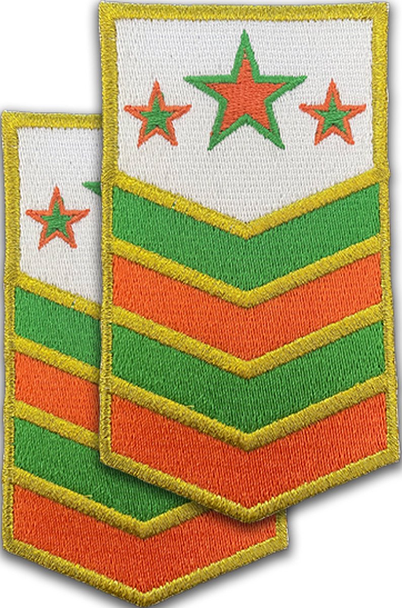 Kruikenstad Schouderpatch Duo Pack - Opstrijk Embleem / Patch - Carnaval - Carnavals Emblemen
