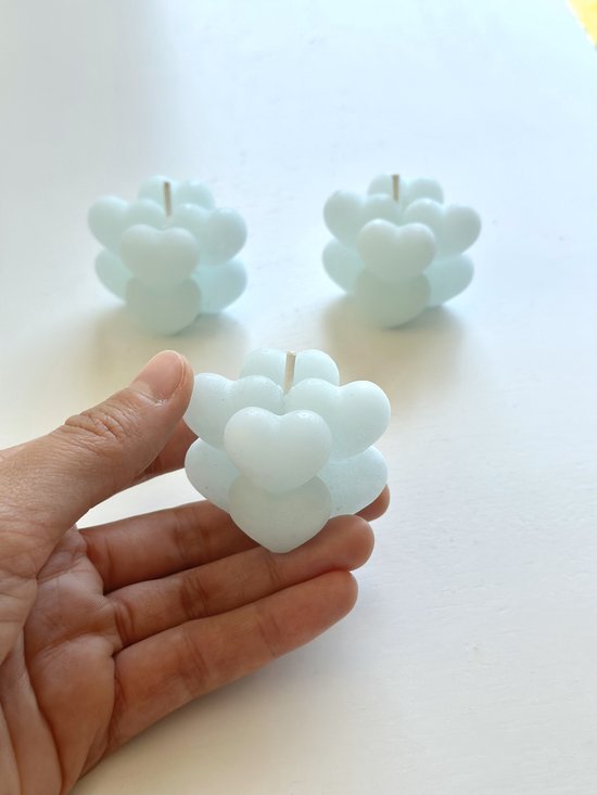 Mini Heart Candle | | Mini Heart Bubble Candle | 12 pieces | Kaarsen | Hart Kaars| Klein Bubble Kaarsen | Gift For Woman | Rituals | | Decoration | Wellness Candle | Babyshower | Rituals