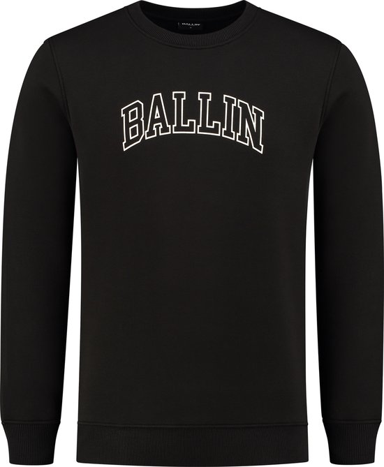 Ballin Amsterdam - Heren Regular fit Sweaters Crewneck LS - Black - Maat L